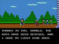 une photo d'Ã©cran de The Lucky Dime Caper Starring Donald Duck sur Sega Master System